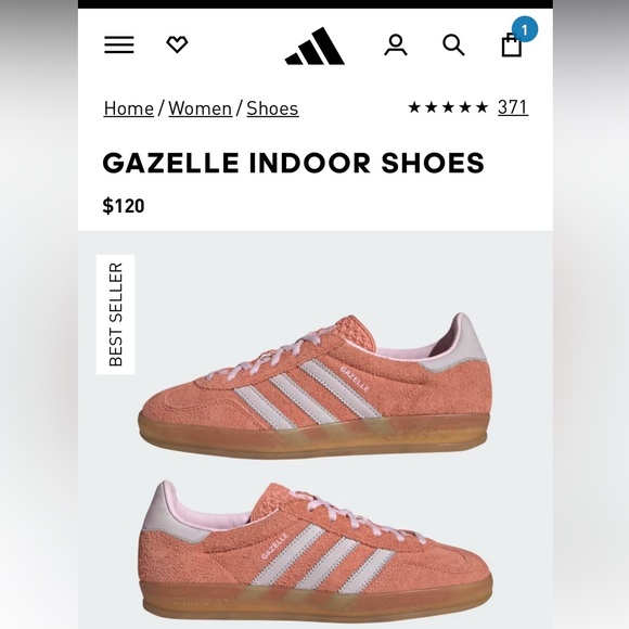 Pink Adidas Gazelle - Picture 9 of 10
